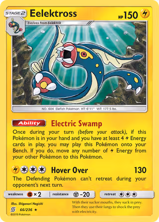 Eelektross 66/236 Pokemon card