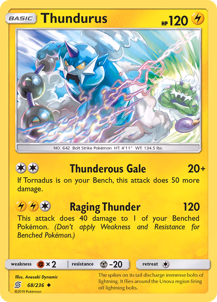 Thundurus 68/236 Pokemon card