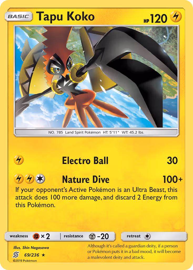 Tapu Koko 69/236 Pokemon card