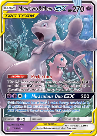 Mewtwo & Mew GX 71/236 Pokemon card