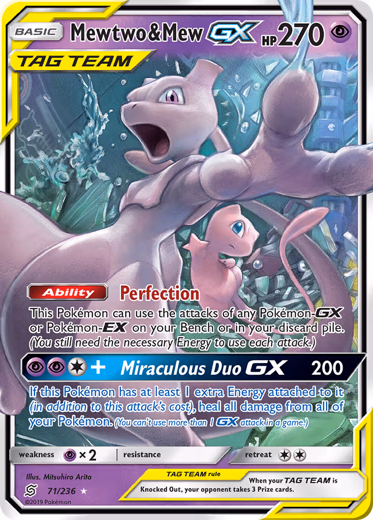 Mewtwo & Mew GX 71/236 Pokemon card
