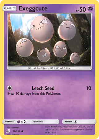 Exeggcute 73/236 Pokemon card