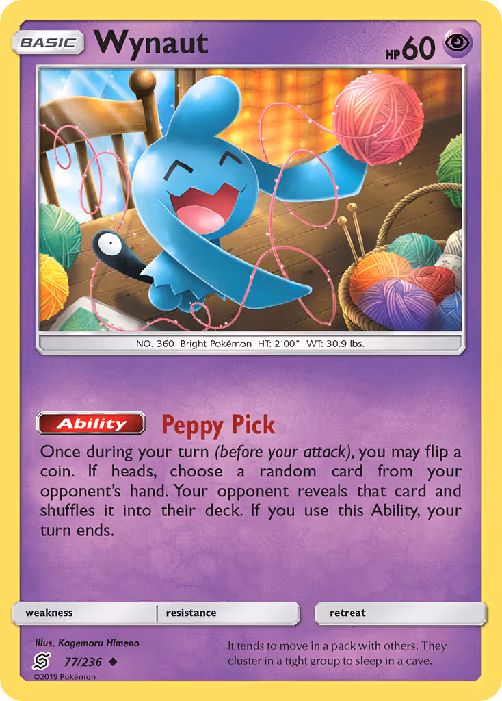Wynaut 77/236 Pokemon card