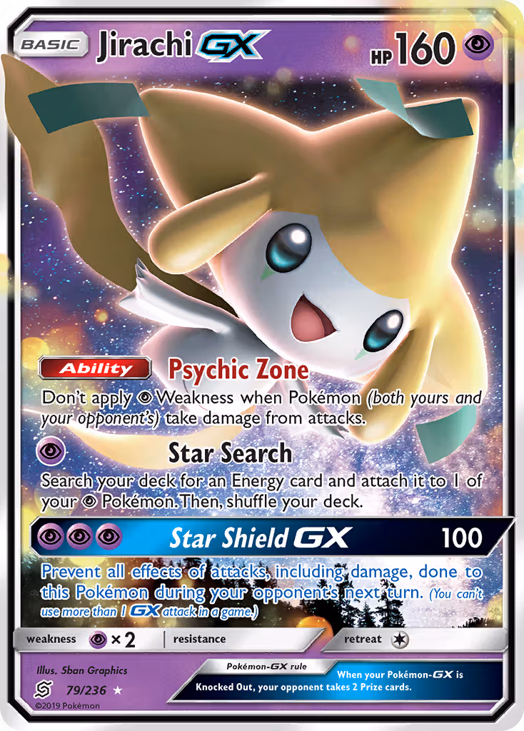 Jirachi GX 79/236 Pokemon card