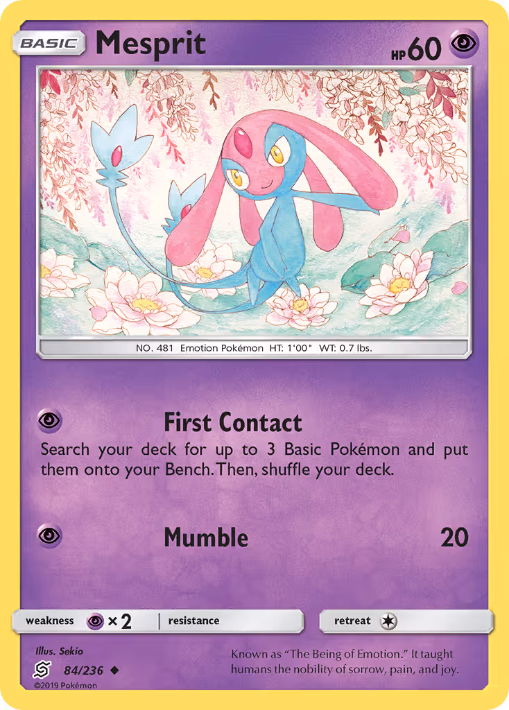Mesprit 84/236 Pokemon card