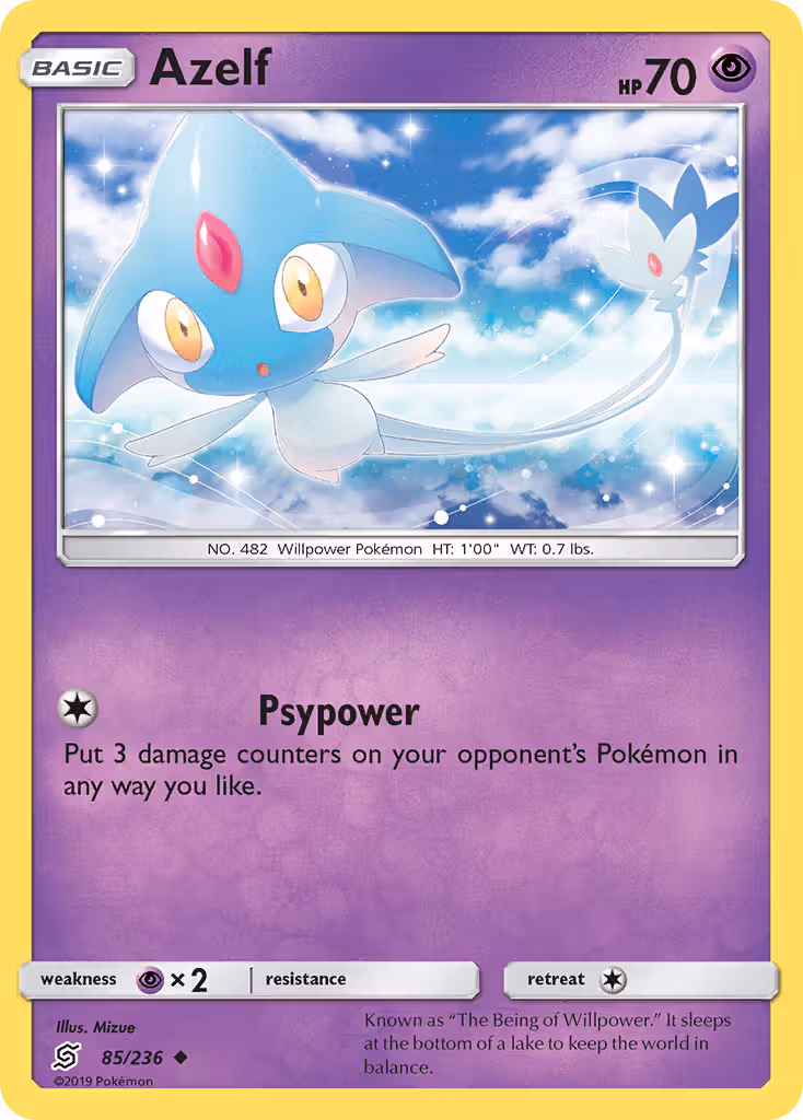 Azelf 85/236 Pokemon card