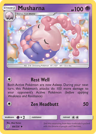 Musharna 89/236 Pokemon card