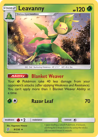 Leavanny 9/236 Pokemon card