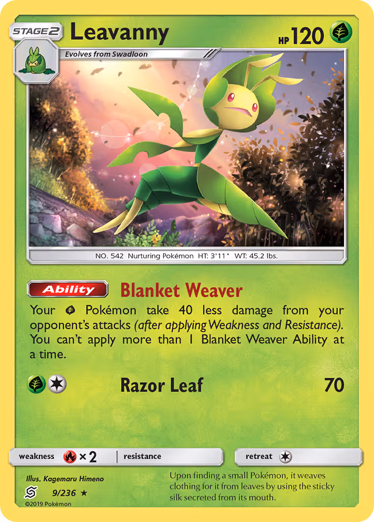 Leavanny 9/236 Pokemon card