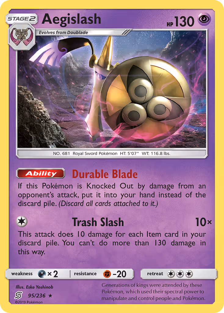 Aegislash 95/236 Pokemon card