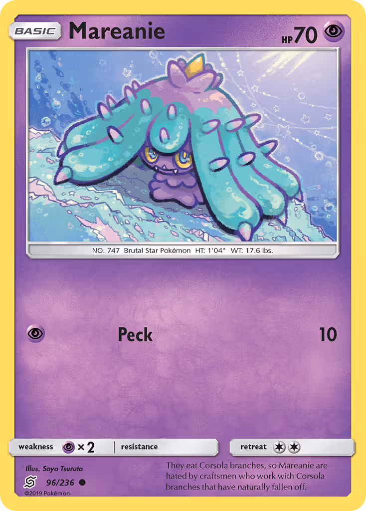 Mareanie 96/236 Pokemon card