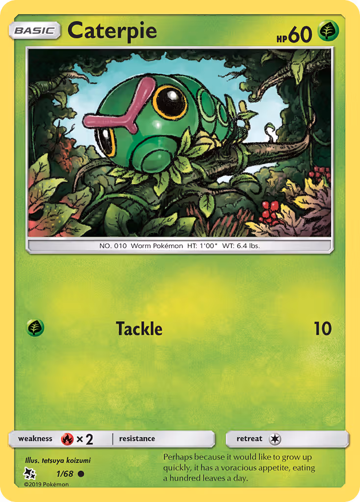 Caterpie 1/68 Pokemon card
