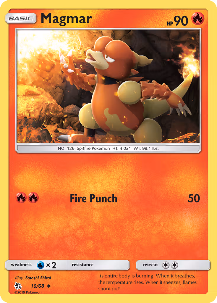 Magmar 10/68 Pokemon card