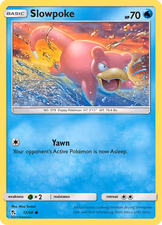 Slowpoke 12/68 Pokemon card