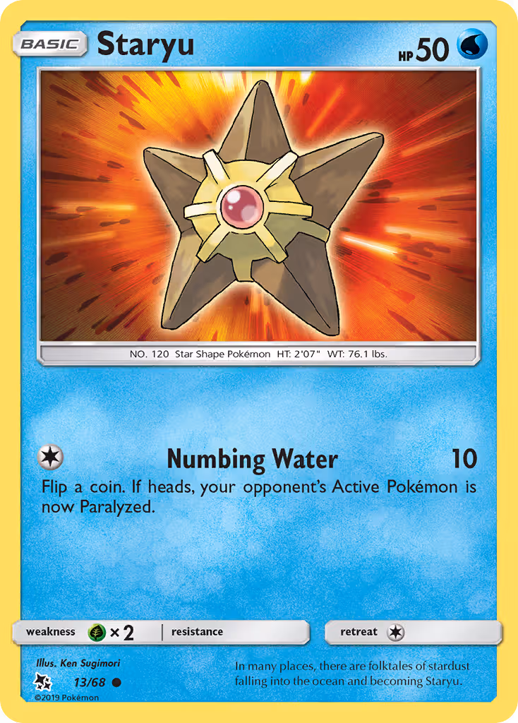 Staryu 13/68 Pokemon card