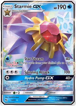 Starmie GX 14/68 Pokemon card