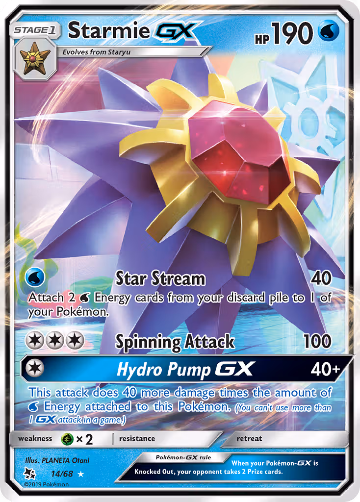 Starmie GX 14/68 Pokemon card