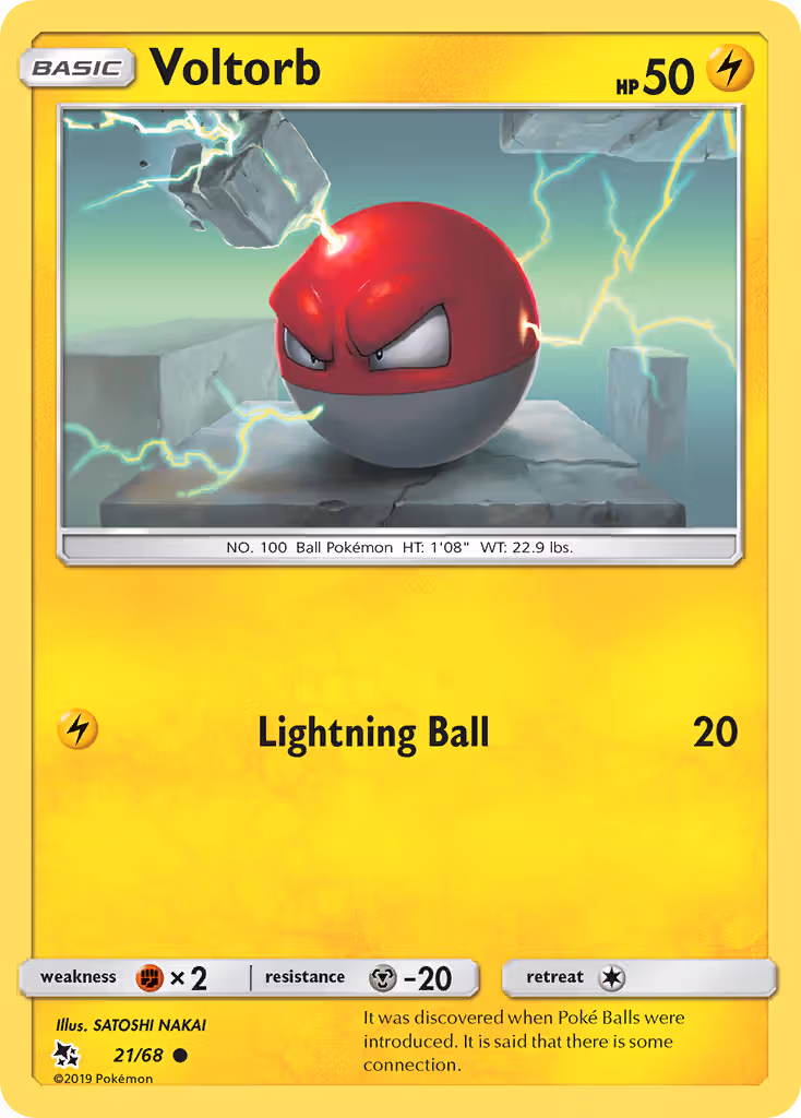 Voltorb 21/68 Pokemon card