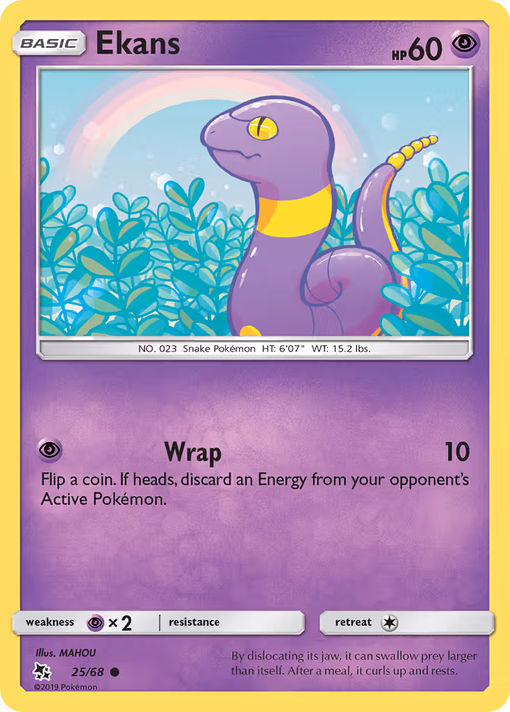 Ekans 25/68 Pokemon card