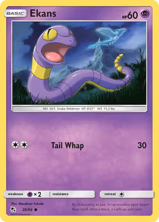 Ekans 26/68 Pokemon card