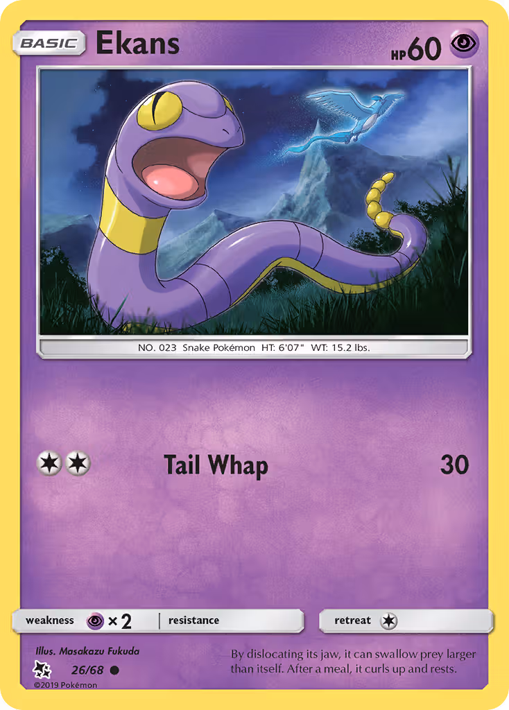 Ekans 26/68 Pokemon card