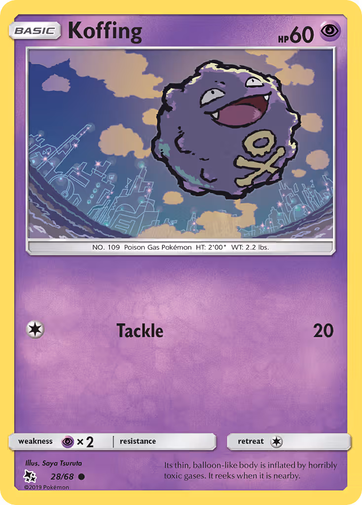 Koffing 28/68 Pokemon card