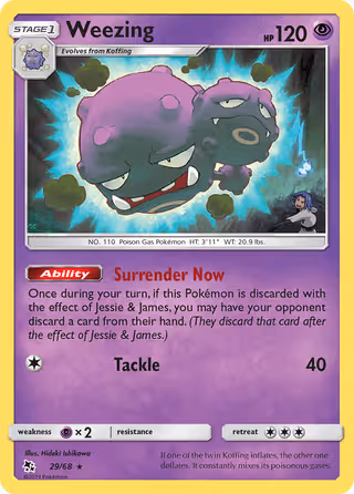 Weezing 29/68 Pokemon card