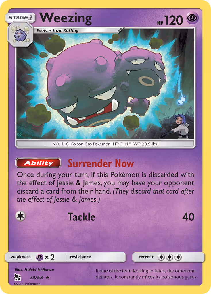 Weezing 29/68 Pokemon card