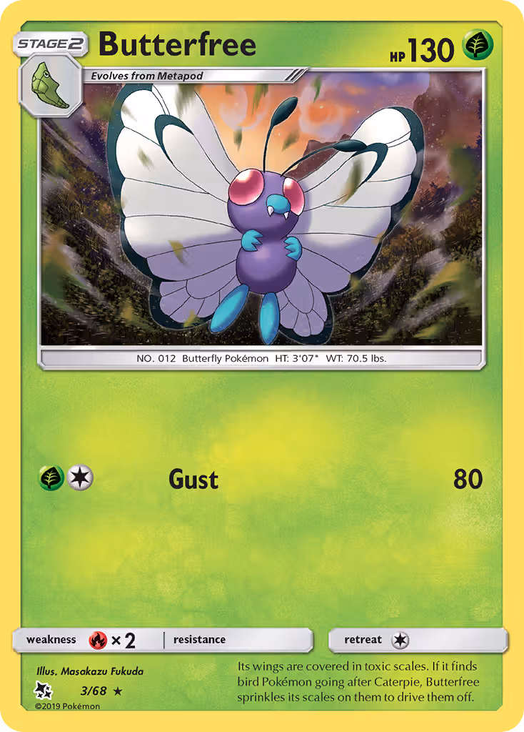Butterfree 3/68 Pokemon card