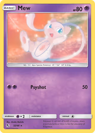 Mew 32/68 Pokemon card