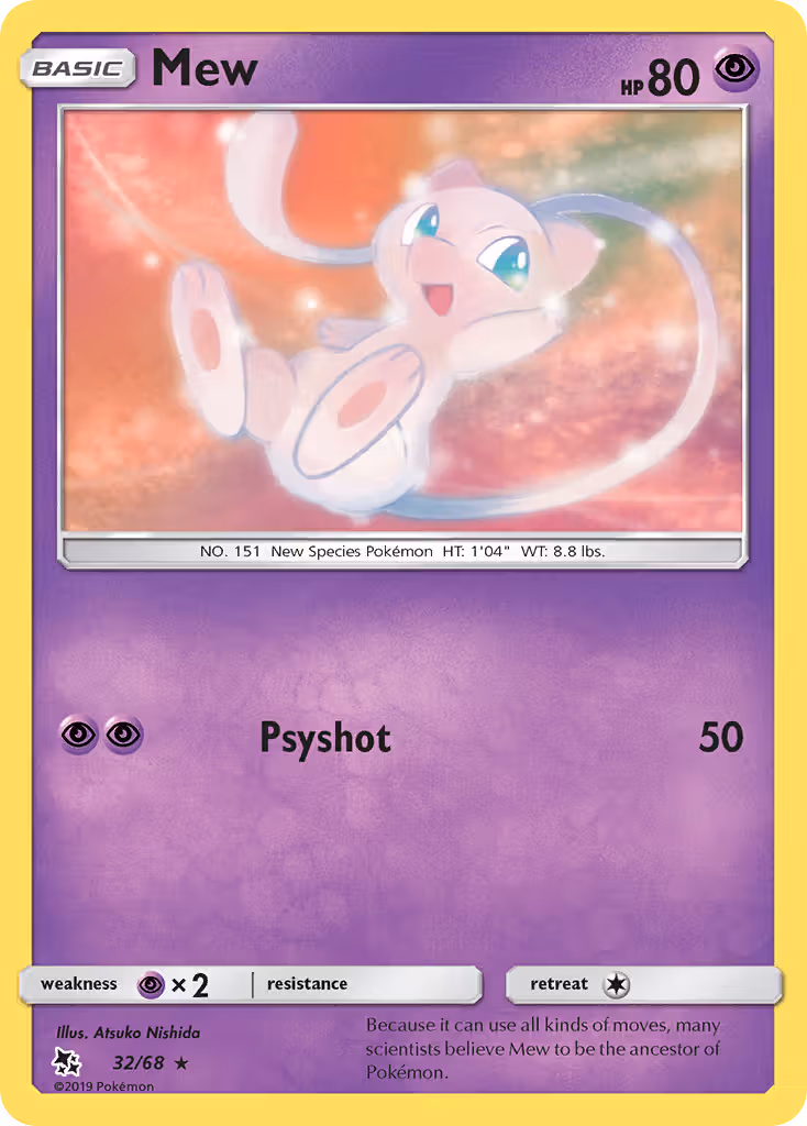 Mew 32/68 Pokemon card