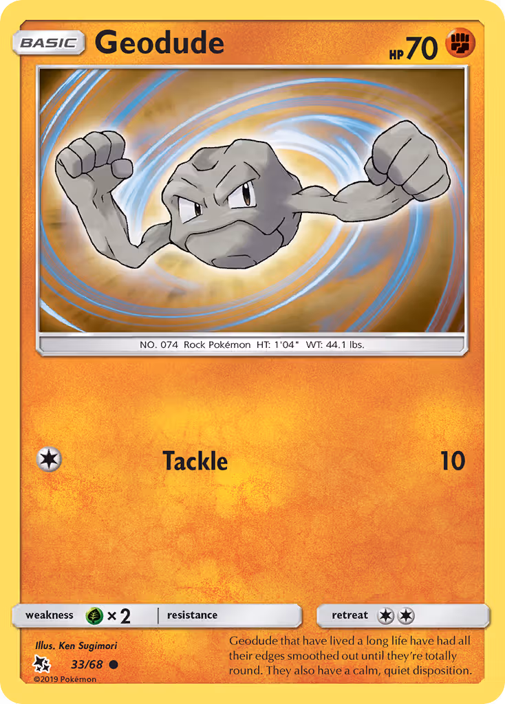 Geodude 33/68 Pokemon card