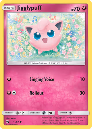 Jigglypuff 41/68 Pokemon card