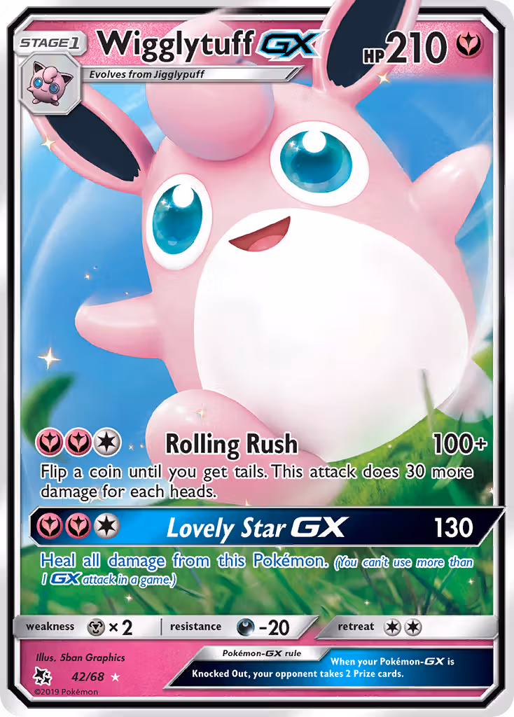 Wigglytuff GX 42/68 Pokemon card
