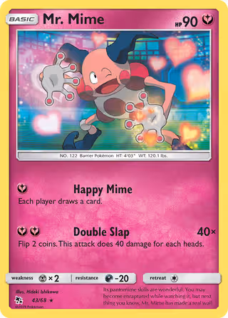 Mr. Mime 43/68 Pokemon card