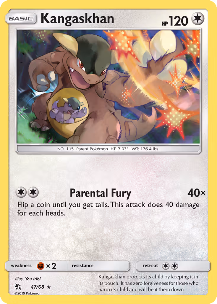 Kangaskhan 47/68 Pokemon card