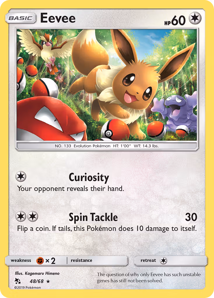 Eevee 48/68 Pokemon card