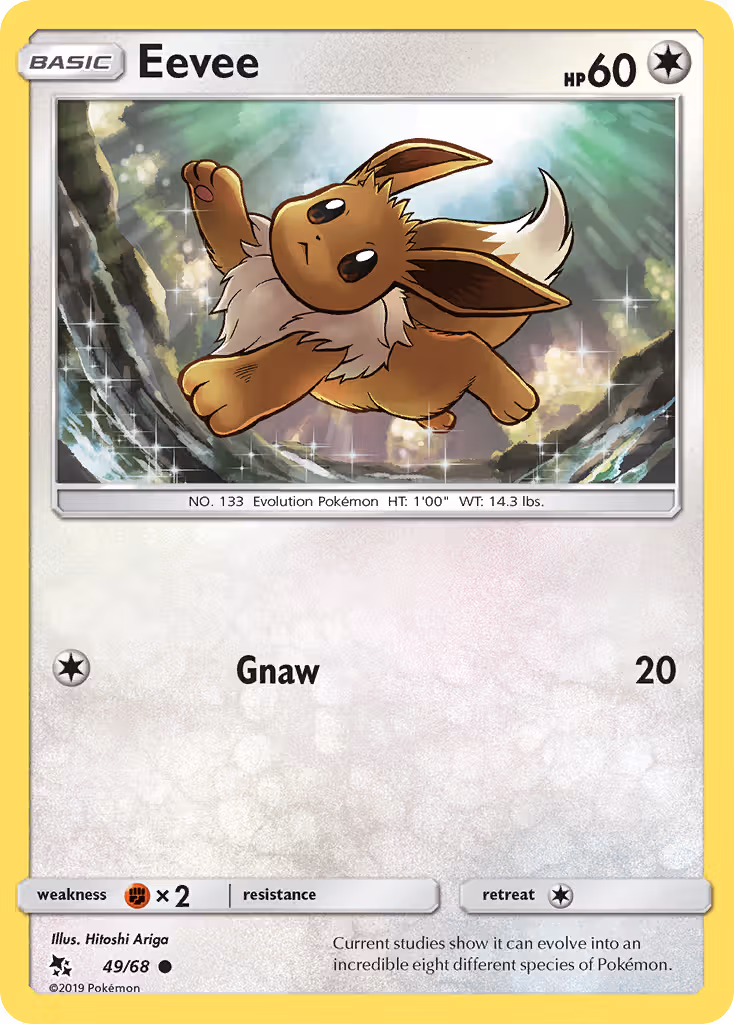 Eevee 49/68 Pokemon card