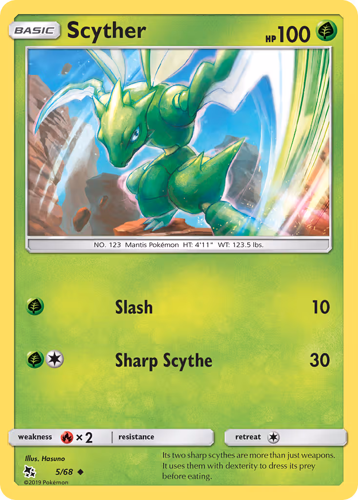 Scyther 5/68 Pokemon card