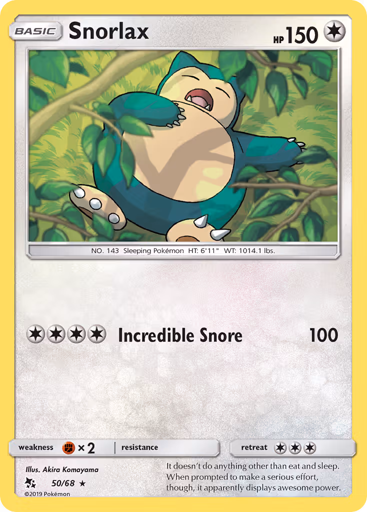 Snorlax 50/68 Pokemon card