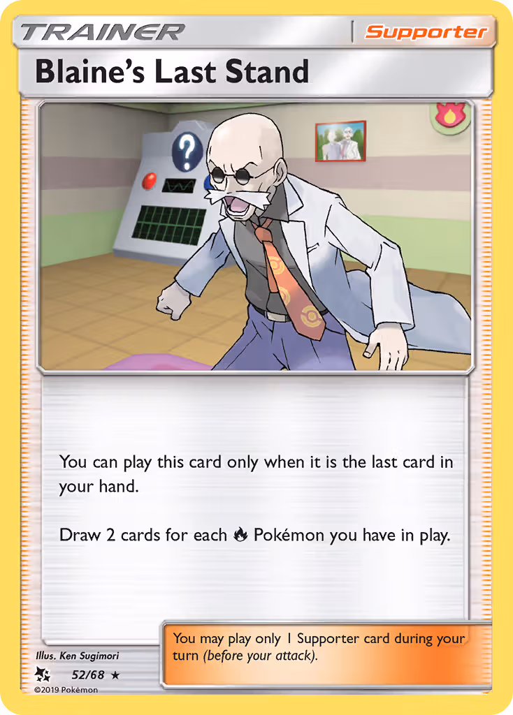 Blaine’s Last Stand 52/68 Pokemon card