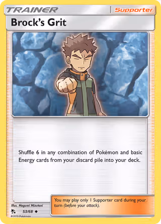 Brock’s Grit 53/68 Pokemon card