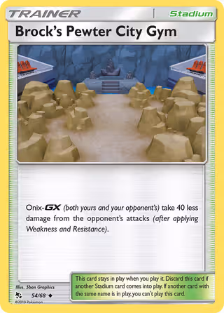 Brock’s Pewter City Gym 54/68 Pokemon card