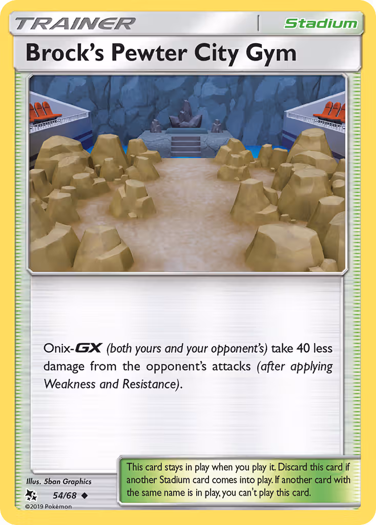 Brock’s Pewter City Gym 54/68 Pokemon card