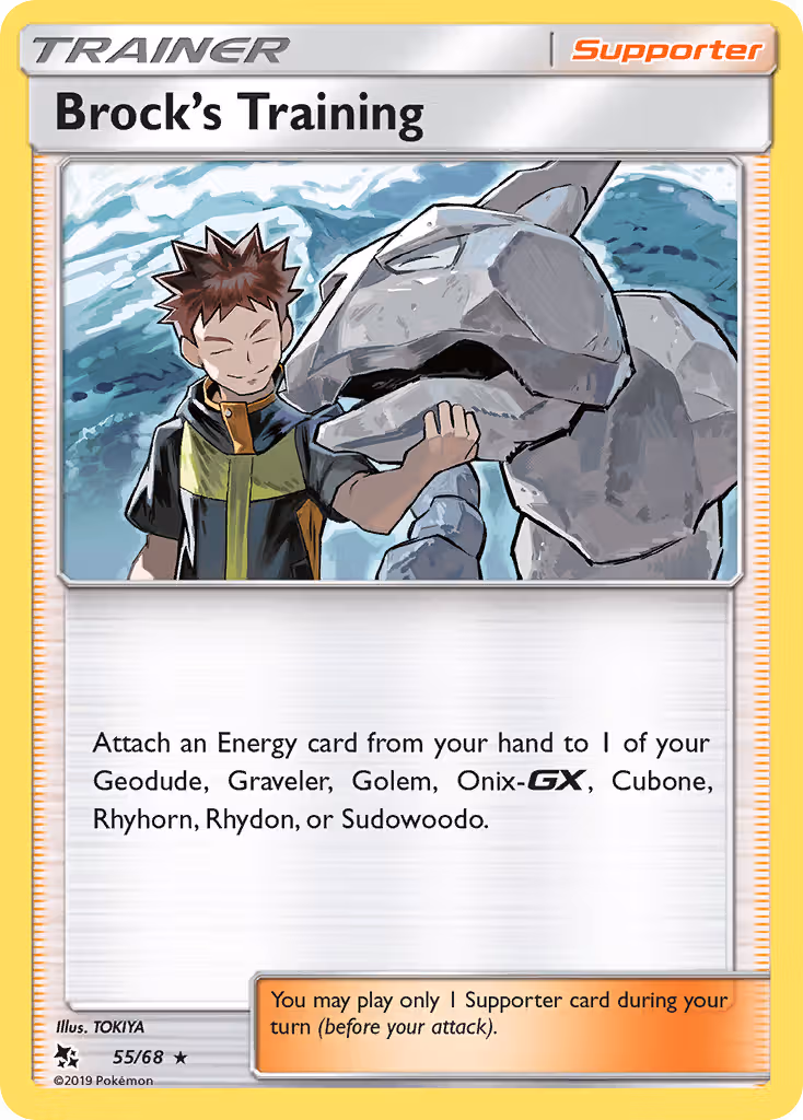 Brock’s Training 55/68 Pokemon card