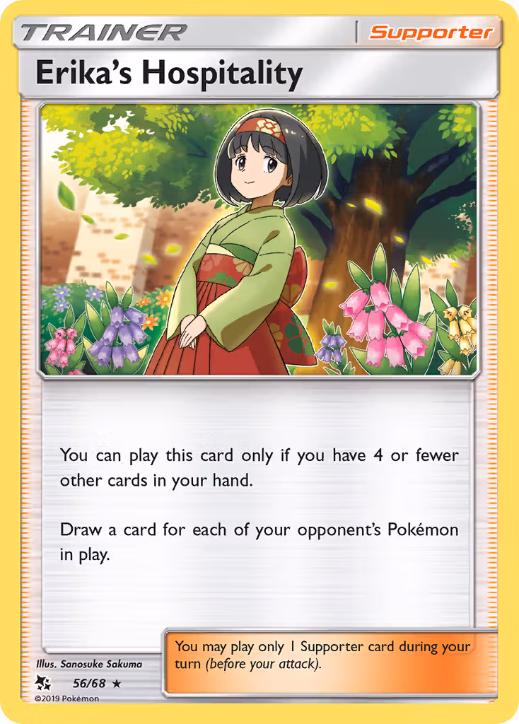 Erika’s Hospitality 56/68 Pokemon card