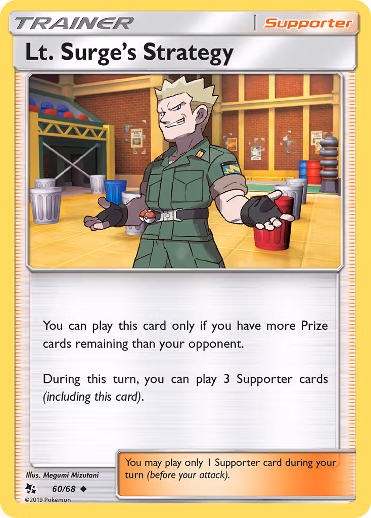 Lt. Surge’s Strategy 60/68 Pokemon card
