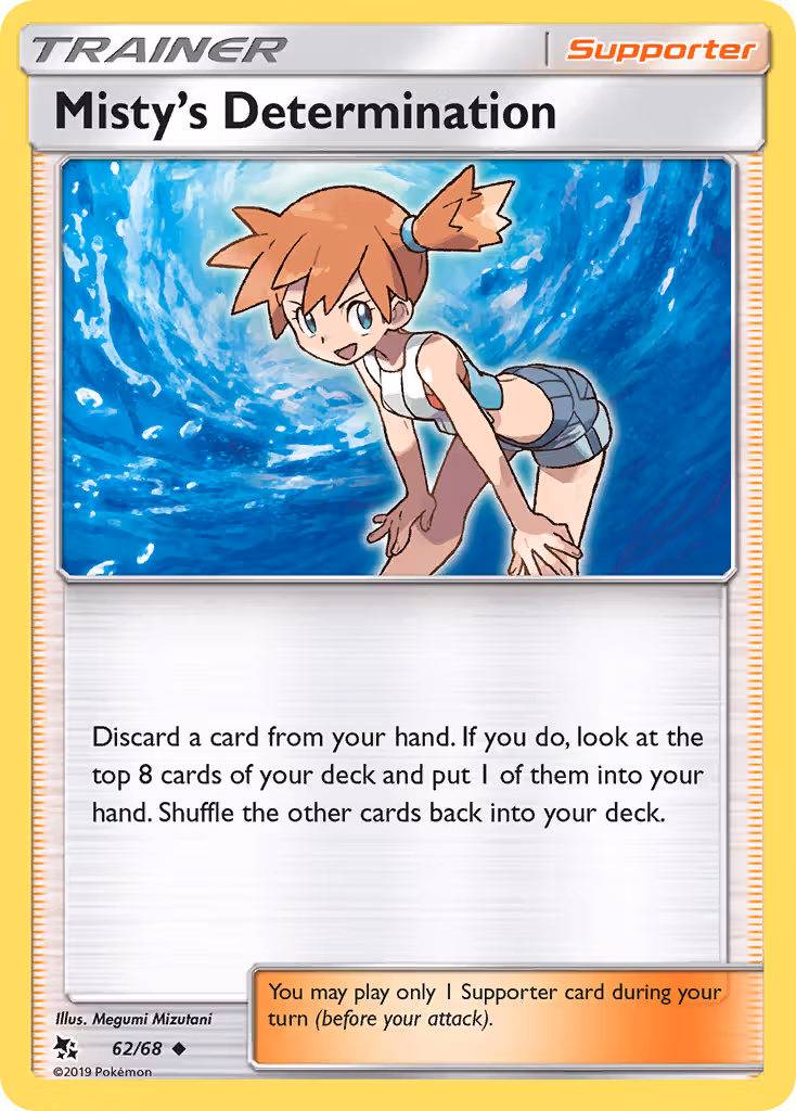 Misty’s Determination 62/68 Pokemon card