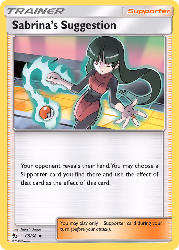 Sabrina’s Suggestion 65/68 Pokemon card