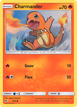 Charmander 7/68 Pokemon card
